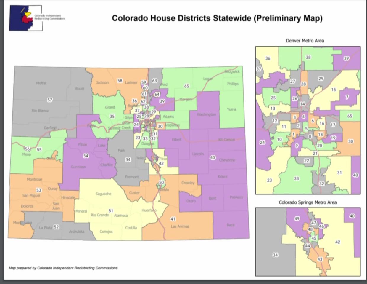 Preliminary Colorado Map for State Legislative Districts Under Fire For ...