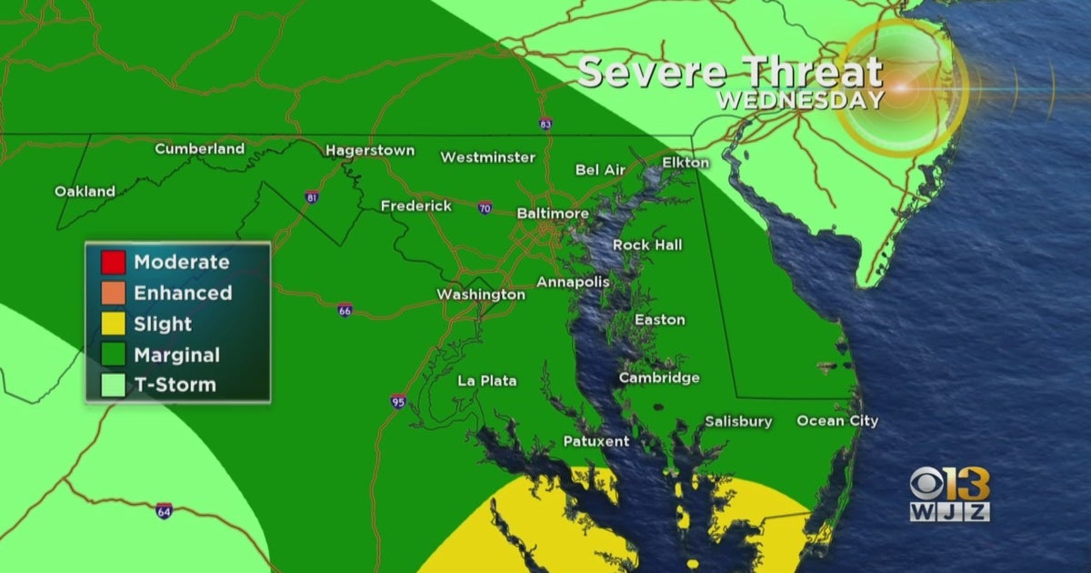 Maryland Weather Severe Thunderstorm Warnings Issued In Area CBS