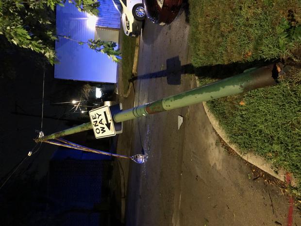 Winona Street Light Poles Down 