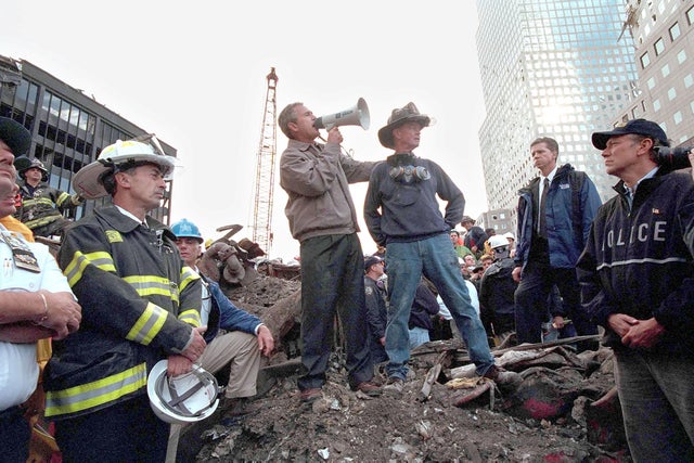 Bush Speaks At Ground Zero 
