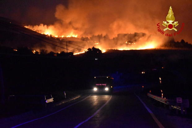 Wildfires in Sicily 