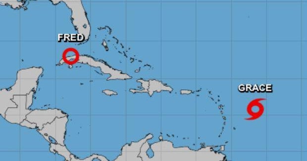 Tropical Storm Grace forms as Fred threatens Florida with heavy rain