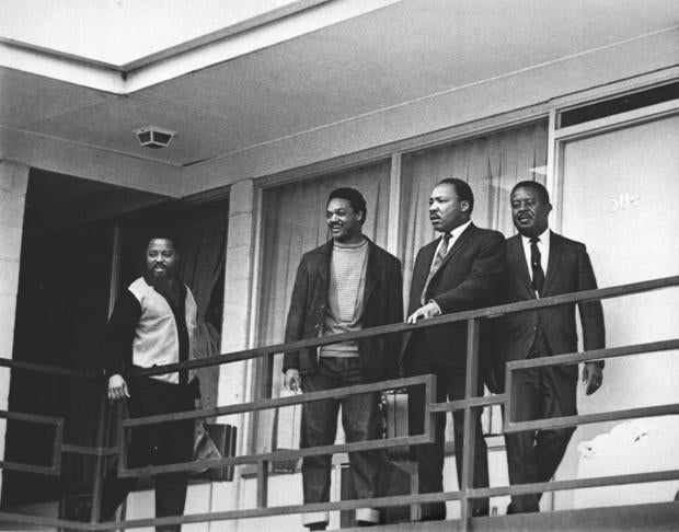 Martin Luther King Jr. at Lorraine Motel in Memphis 