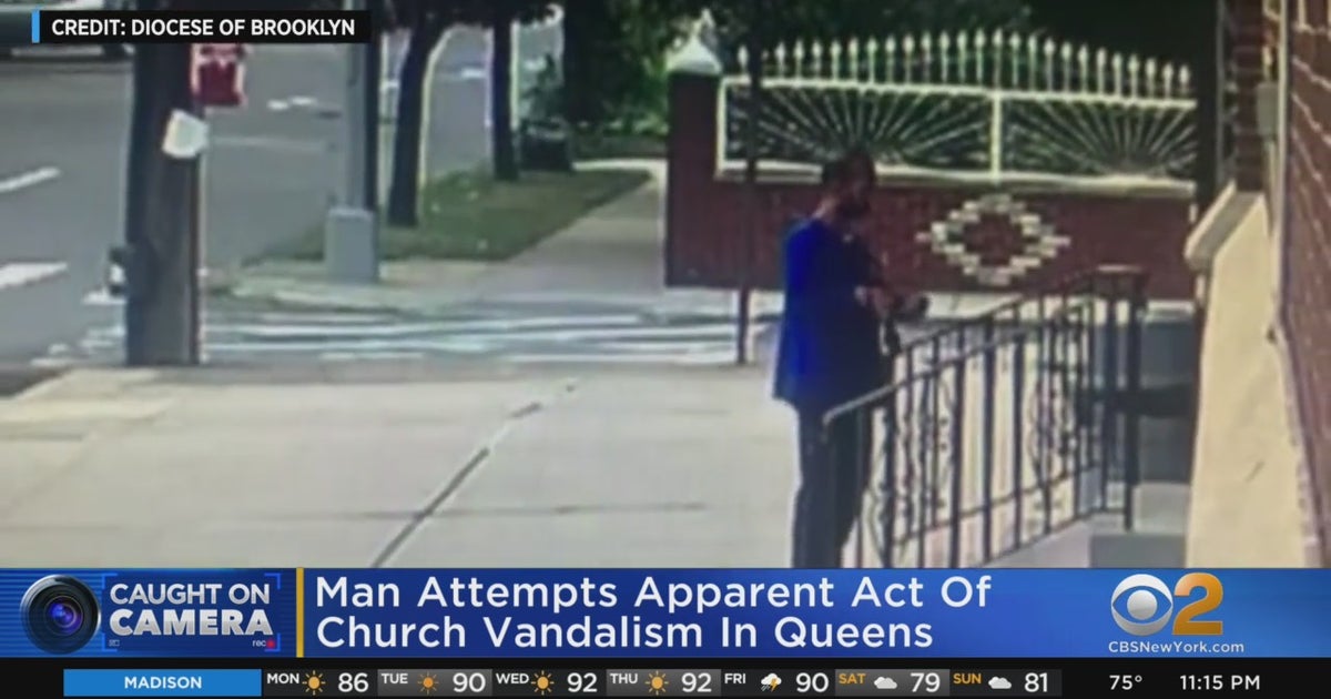 Video Appears To Show Man Attempting To Set Queens Church On Fire CBS