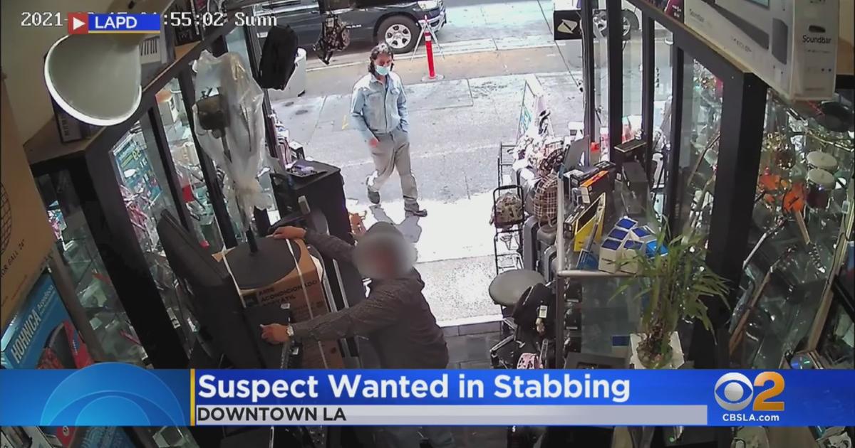 Police Seek Suspect In Downtown LA Stabbing - CBS Los Angeles