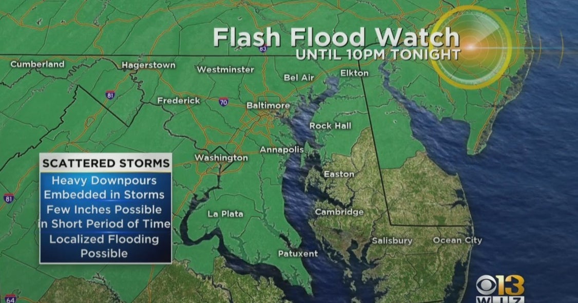 Maryland Weather: Flash Flood Watch In Effect Until Monday Evening ...
