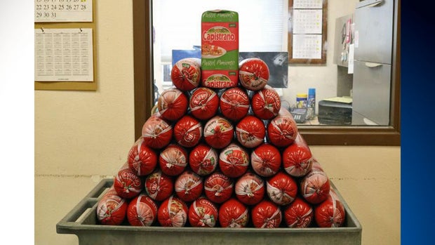 Seized contraband meats.