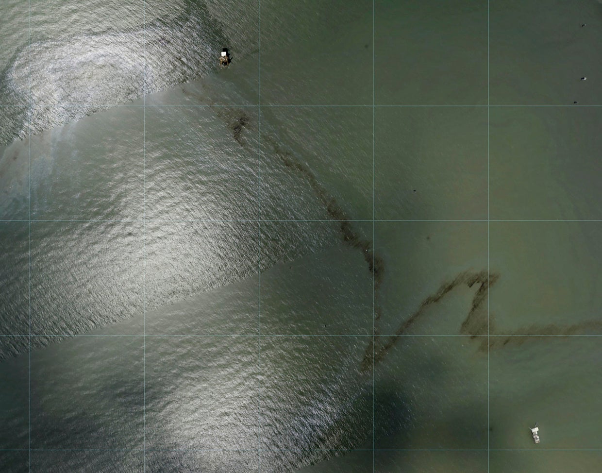 Photos show black slick in water near Gulf oil rig in wake of Hurricane ...