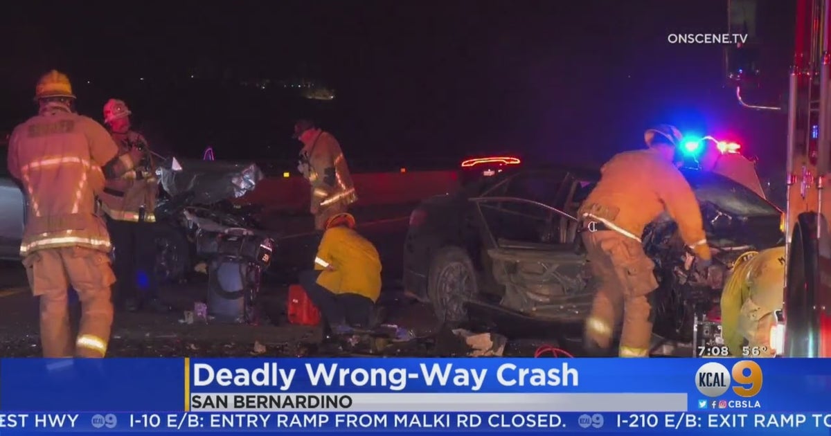 1 Killed In WrongWay Crash In San Bernardino CBS Los Angeles