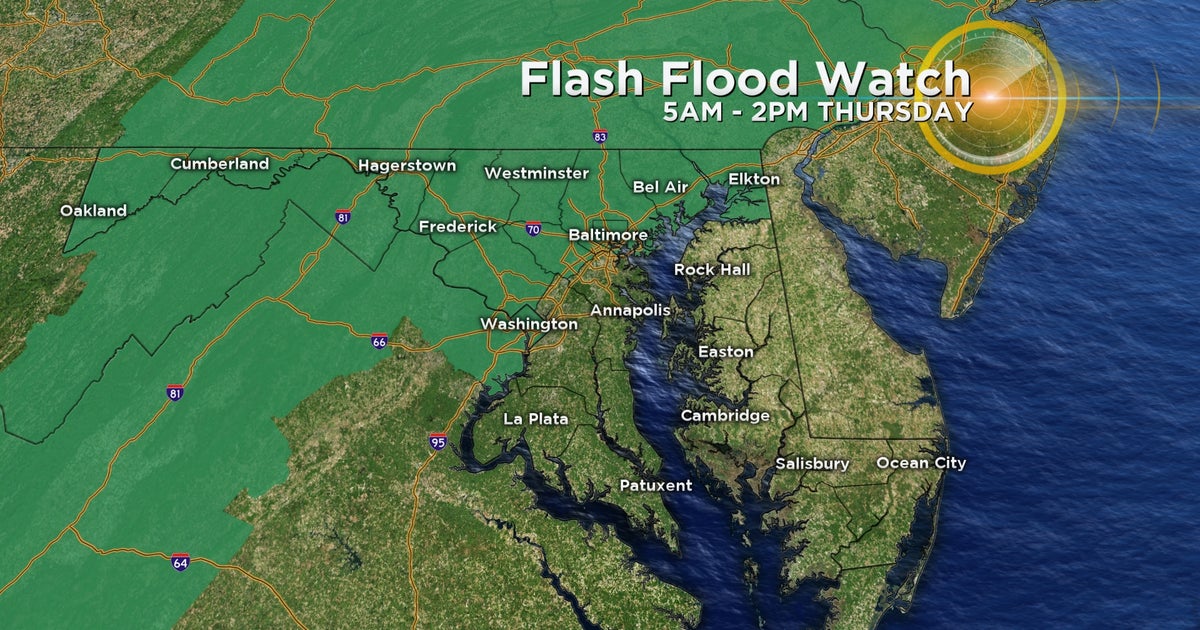 Maryland Weather: Flash Flood Watch Issued For Parts Of Maryland - CBS ...