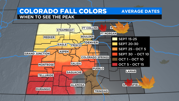Fall Colors - Average Dates 