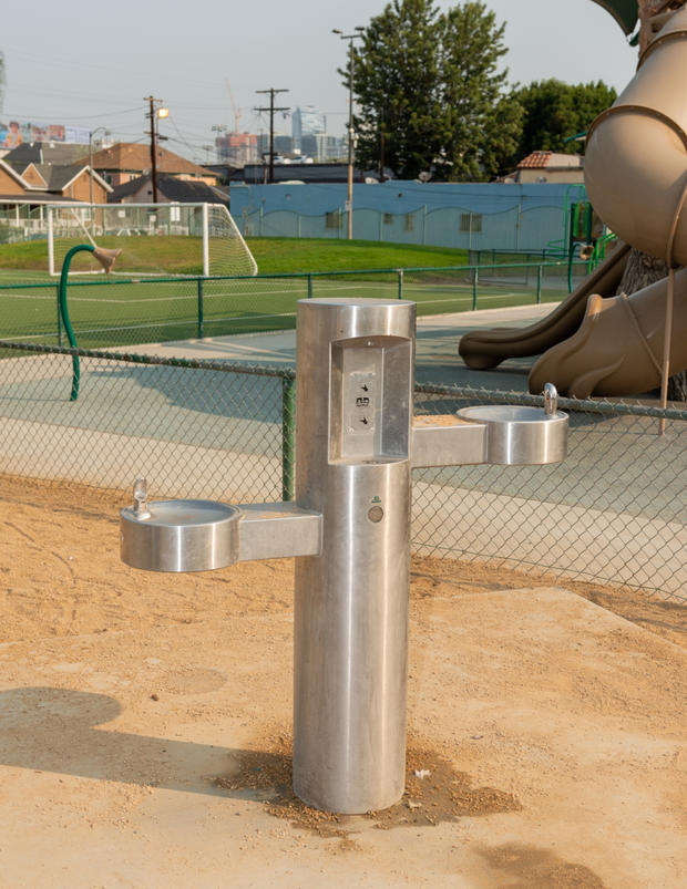 LA City Parks Trinity Recreation Center Park Improvements Hydration Station 9.22.21 photo by JuanCarlos Chan 