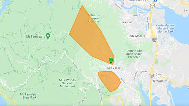 Mill Valley power outage map 