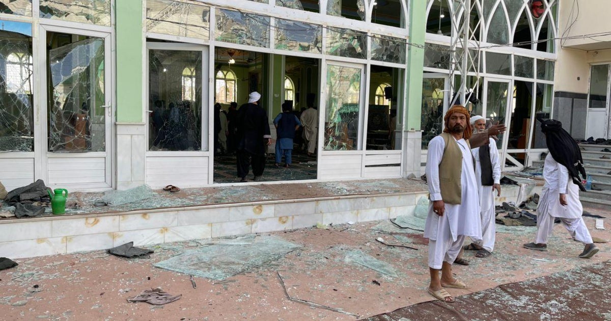Dozens killed in explosion at mosque in southern Afghanistan - CBS News
