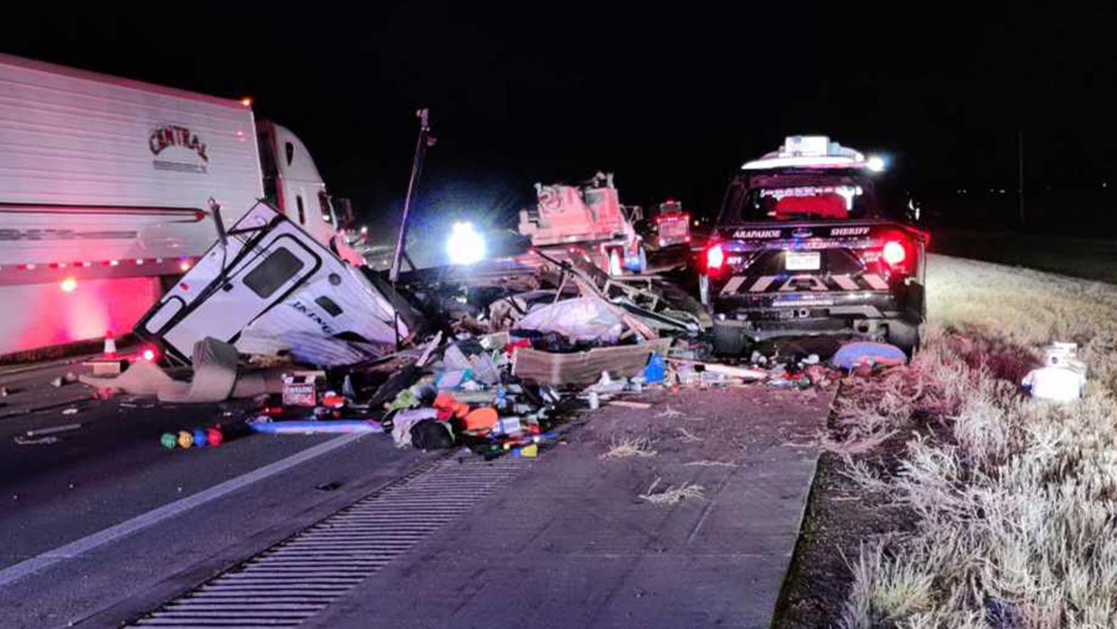 Crash Debris Damages Arapahoe County Sheriff's Vehicle On I70 CBS Colorado