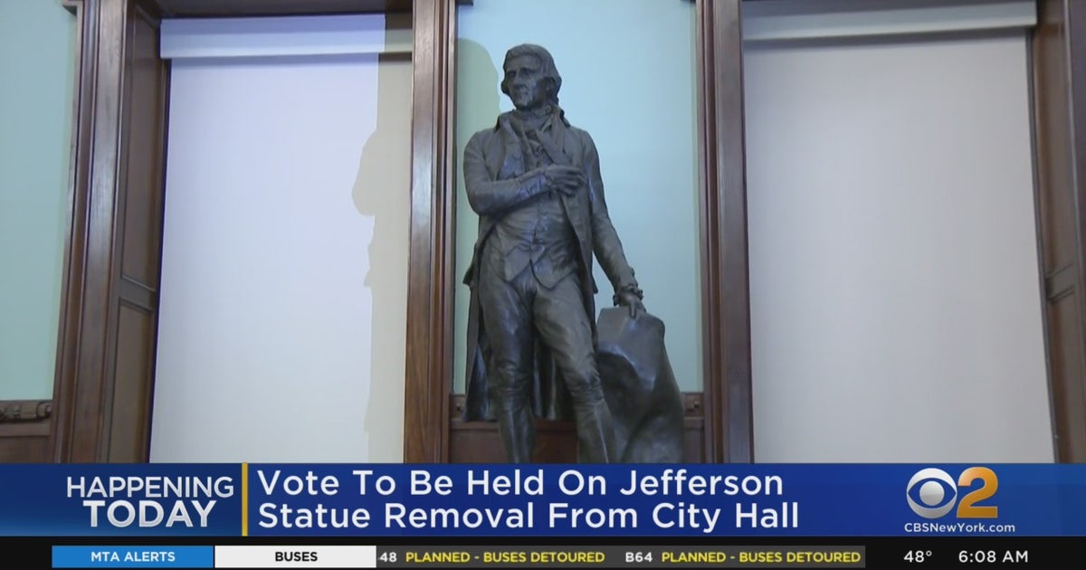 Thomas Jefferson Statue Removed From NYC Council Chamber; Next Stop New York Historical Society