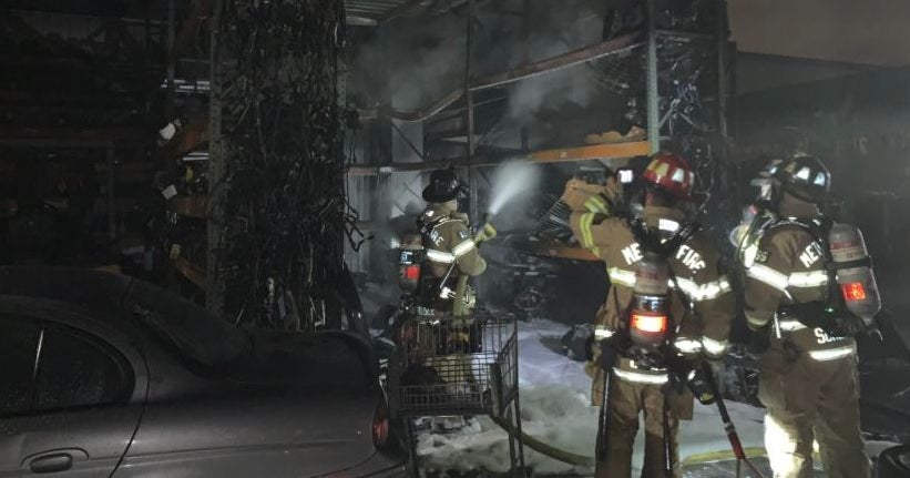 Firefighters Respond To Fire At Rancho Cordova Vehicle Recycling ...