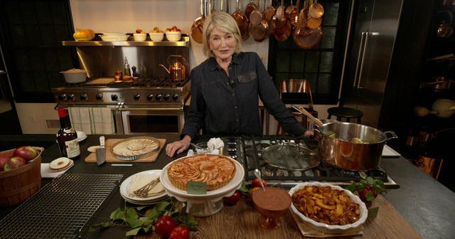 Martha Stewart's pink applesauce tart CBS News