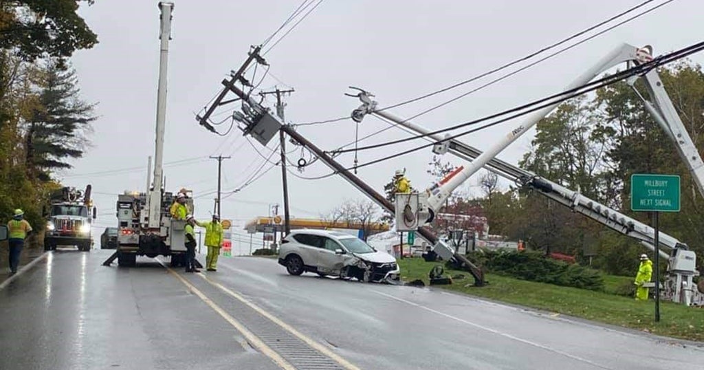Part Of Route 20 In Auburn Closed After SUV Hits Pole, Bringing Down ...