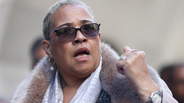 Mina Smallman, the mother of Nicole Smallman and Bibaa Henry, speaks outside the Old Bailey in London 