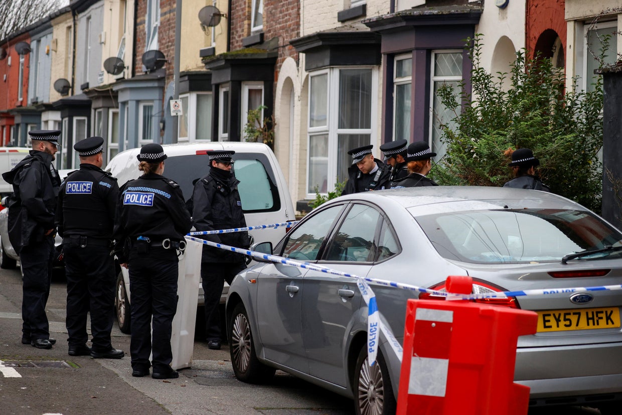 Police keep guard after car blast at Liverpool Women's Hospital, in Liverpool 