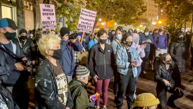 Oakland Demonstrators Protest Kyle Rittenhouse Verdict 