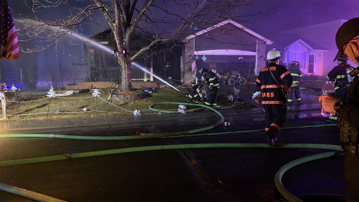 Thornton Firefighters Rush To Burning Home CBS Colorado
