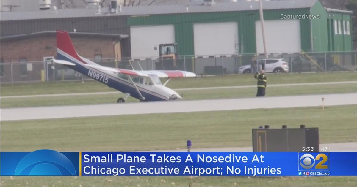 Small Plane Takes A Nosedive At Chicago Executive Airport; No Injuries