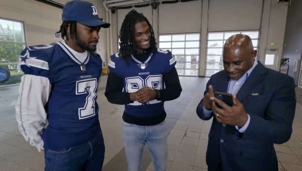 Dallas Cowboys players Trevon Diggs and CeeDee Lamb 