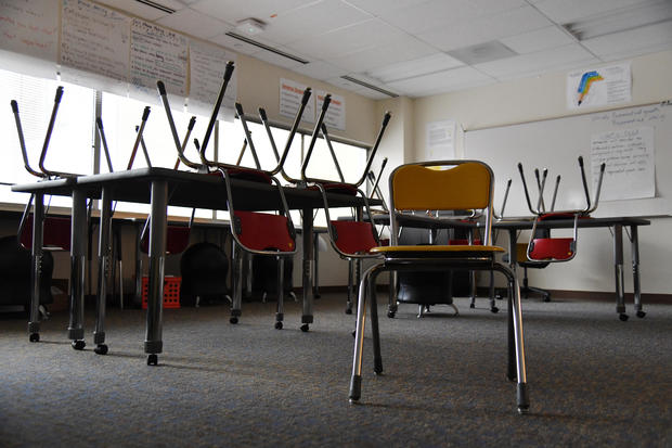 Denver Public Schools, empty classroom 