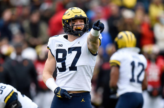 Hutch for Heisman? Jim Harbaugh stumps for Michigan star DE