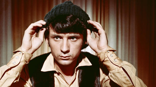 Mike Nesmith is seen on the set of the television show "The Monkees" circa 1967 in Los Angeles, California. 