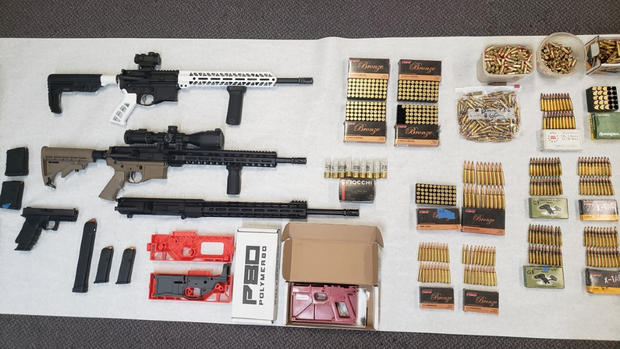 Firearms seized during arrest of Stockton man for SF road rage shooting robbery 