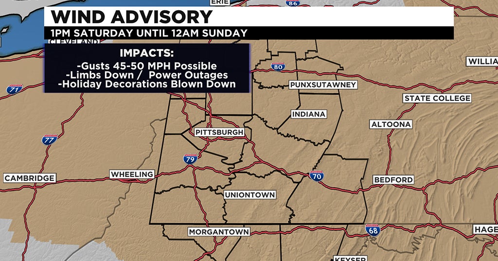 Pittsburgh Weather Morning Temperatures In The 60s, Wind Advisory This