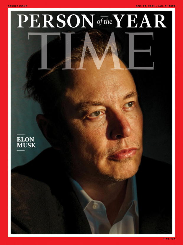 Elon Musk on the cover of Time magazine's 2021 "Person of the Year" edition 