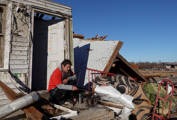 Swath Of Tornadoes Tear Through Midwest 