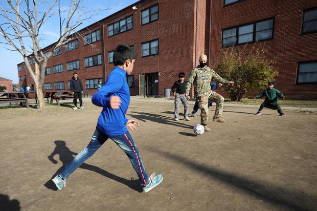 Afghan refugees stay at Joint Base McGuire-Dix- Lakehurst in New Jersey 