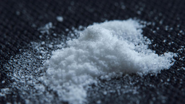 A white powder concept of cocaine 