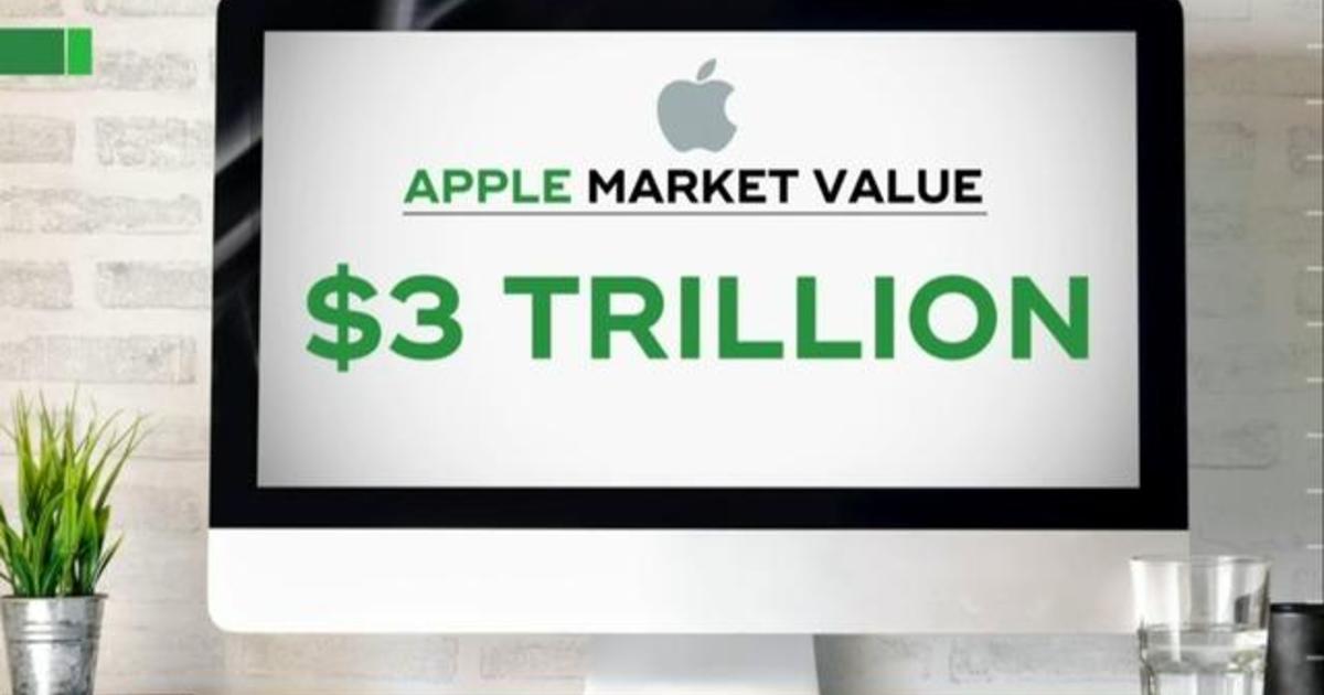 Apple's market value ends above $3 trillion for first time