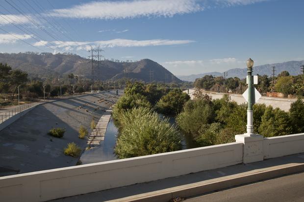 Glendal and Hyperion Bridge, Atwater Village, Los Angeles River, California 