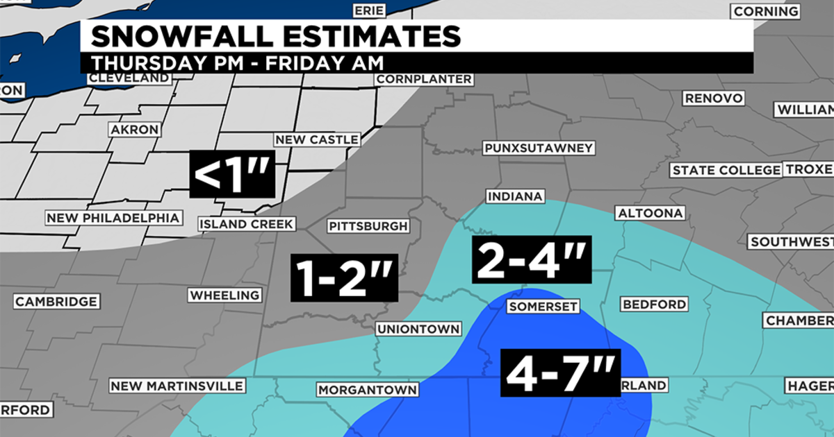 Pittsburgh Weather: Area's First Snowstorm Expected To Arrive Tonight ...