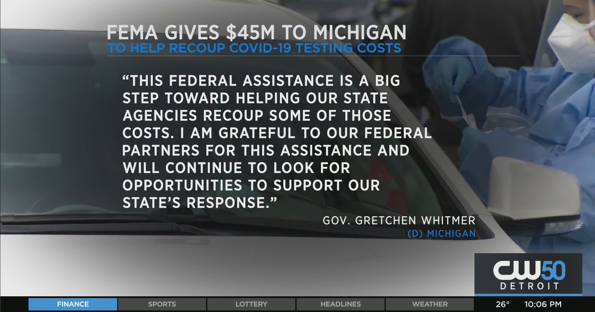 Michigan Receiving $44.9 Million From FEMA For COVID-19 Response - CBS ...