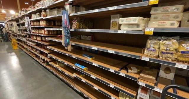 Grocery stores facing shortages due to severe weather and rising COVID