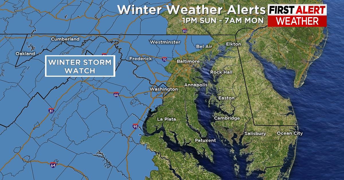 Winter Storm Watch For Maryland Extended East Ahead Of Storm CBS