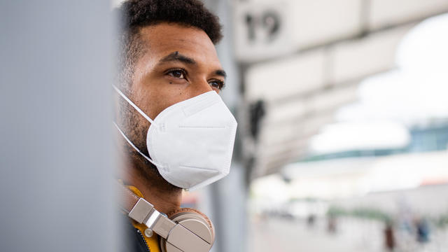 man wearing face mask 