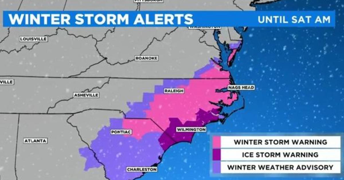 Southeastern states brace for snow and ice CBS News