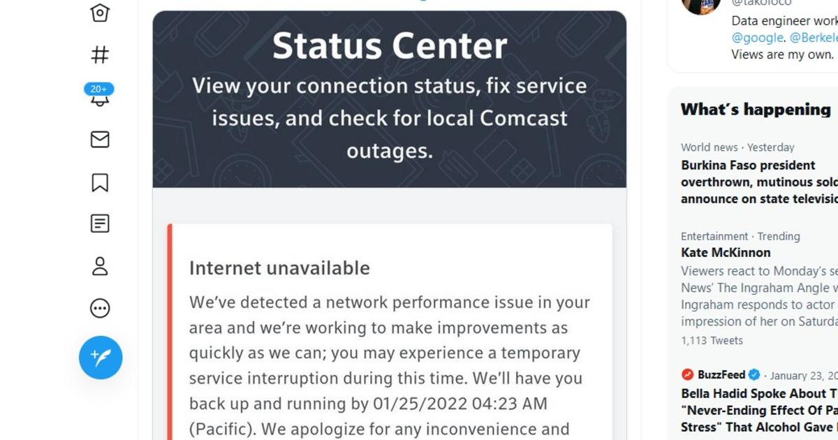 Xfinity Wifi Outage In My Area Xfinity Comcast Outage In San Francisco - Bay Area - Cbs San Francisco