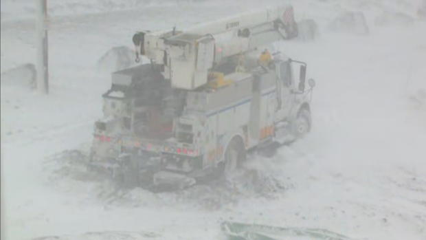 Scituate National Grid truck snow 