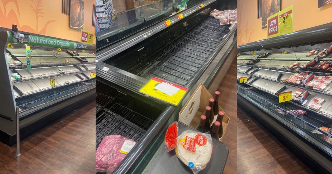 Some North Texas Grocery Store Shelves Looking Empty Ahead Of Winter