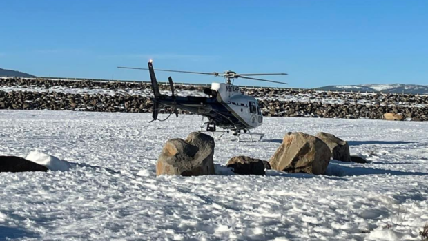 frozen lake helicopter 